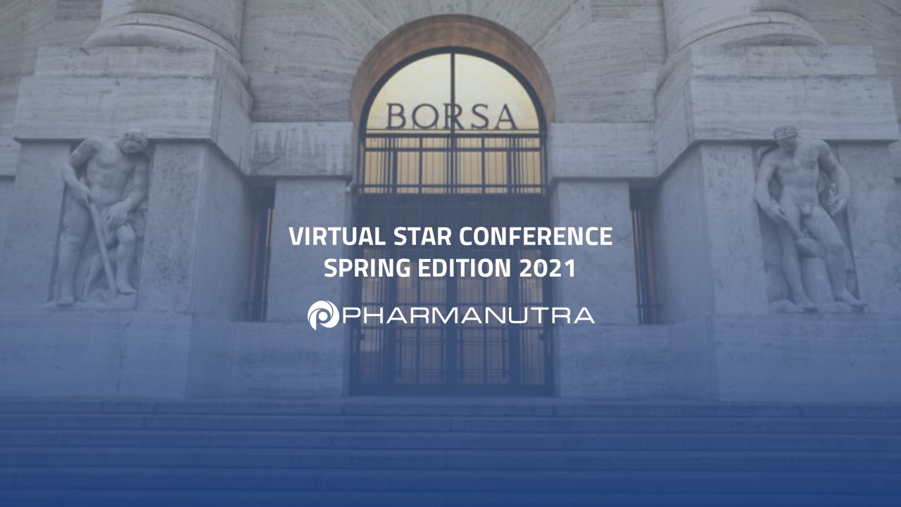 star conference 2021 locandina pharmanutra - immagine dell'ingresso di Palazzo Mezzanotte sede di Borsa Italiana