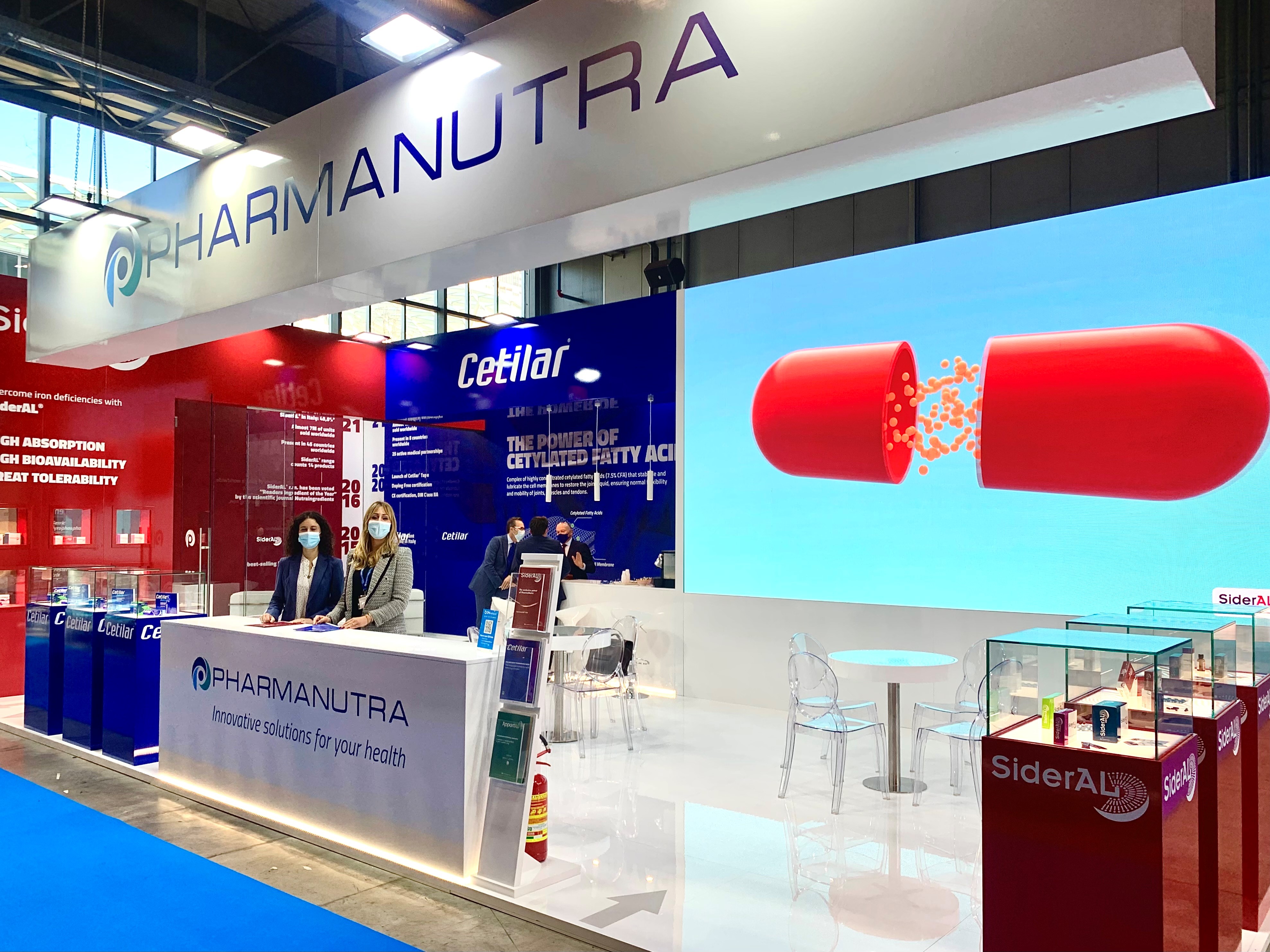 cphi worldwide 2021 milano - stand espositivo di pharmanutra